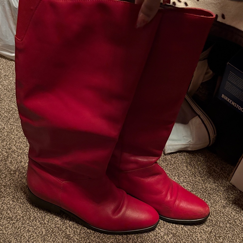 Hunt Club Red Over the Knee Boots